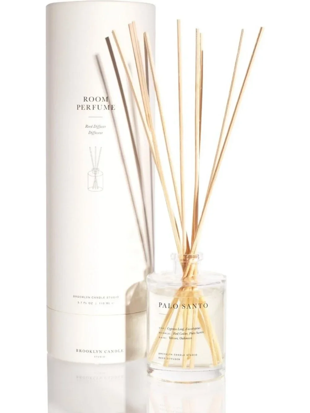 Relaxing Palo Santo Reed Diffuser - Cedar, Eucalyptus & Sandalwood Scents, 8
